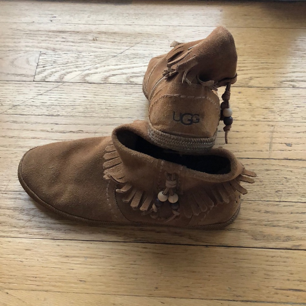 Ugg fringe moccasins